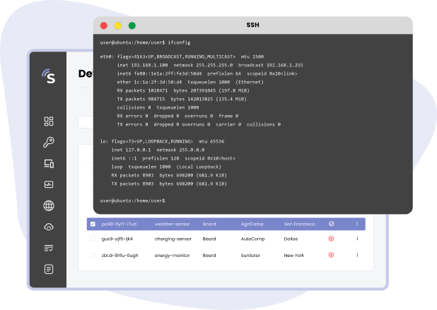 Secure remote access to IoT devices via SSH, VNC, and RDP