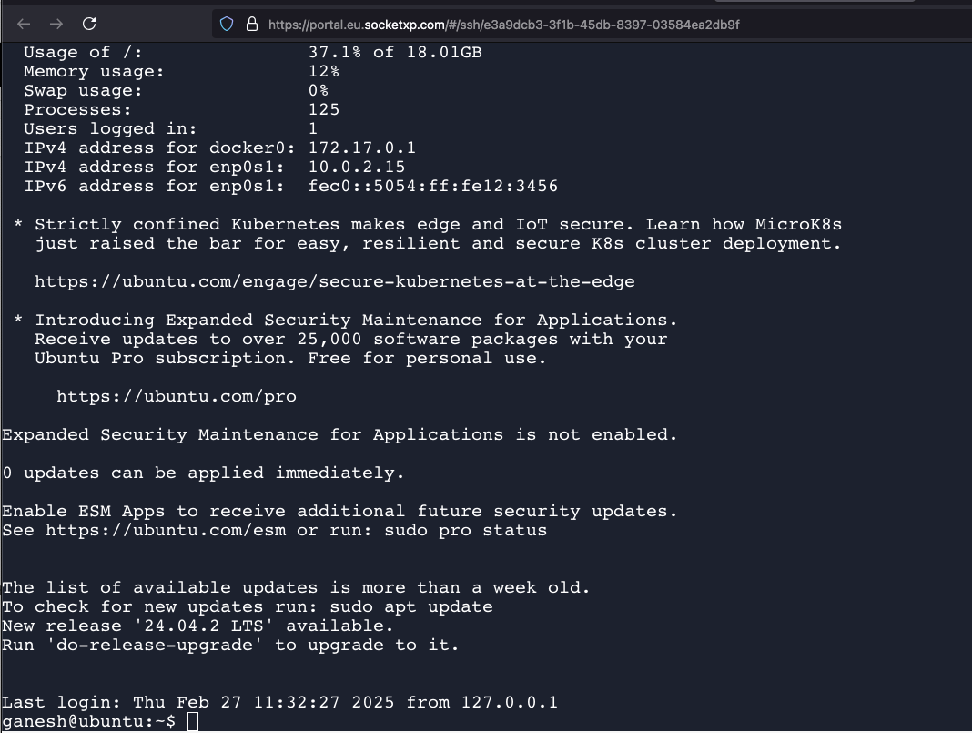 IoT SSH Remote Access using Web Terminal and xtermjs