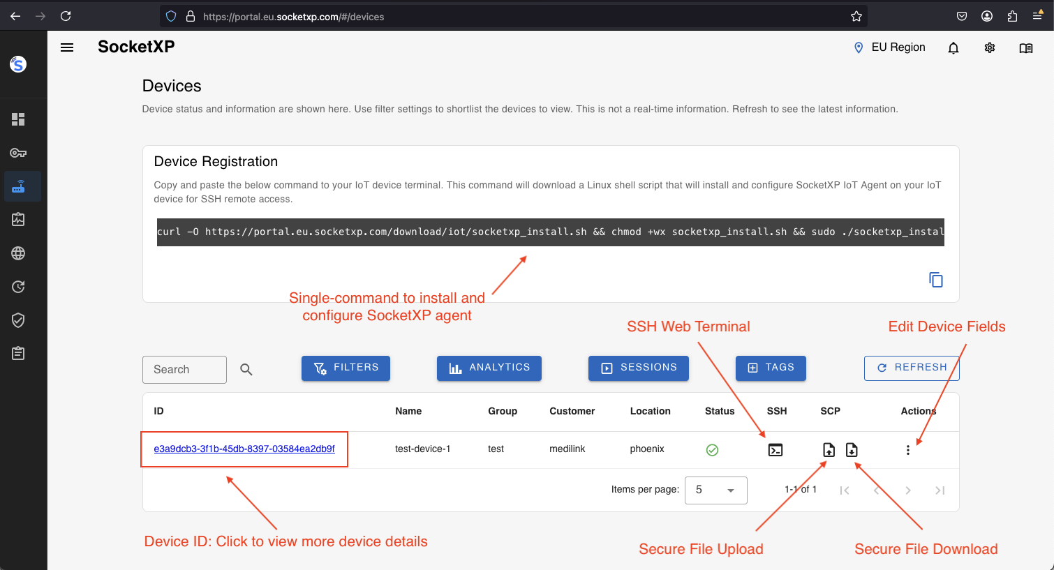 SocketXP IoT SSH Remote Access from Web Browser