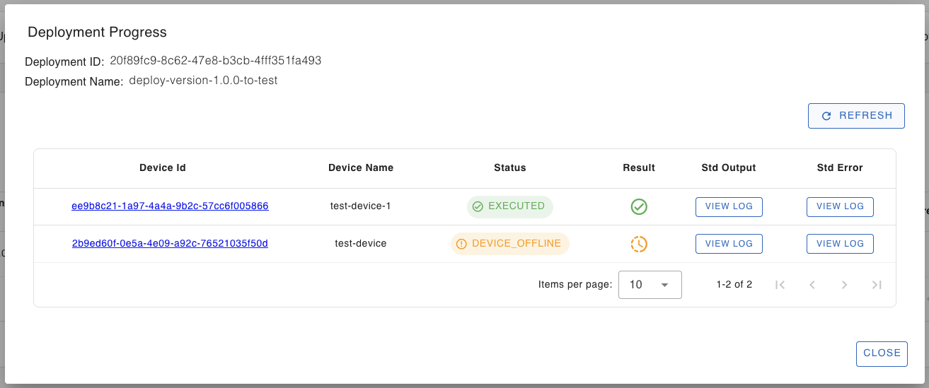 SocketXP OTA Update - View the progress of Docker Container OTA updates deployed on each IoT or embedded Linux device