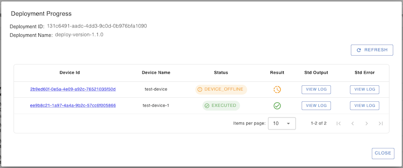 SocketXP OTA Update - View the progress of OTA updates deployed on each IoT device