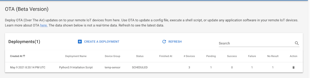 Remote Job Automation script deployment summary
